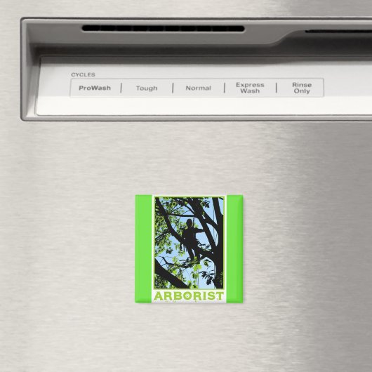 Tree Climber-Silhouette: Arborist Magnet (In Situ (Geschirrspüler))