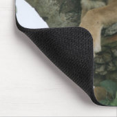 Tree climbing lioness (Panthera leo), Queen Mousepad (Ecke)