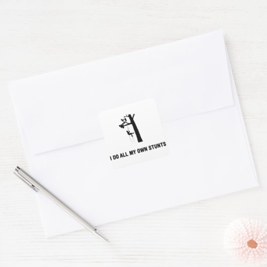 Tree Climbing Quadratischer Aufkleber (Umschlag)