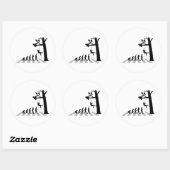 Tree Climbing Runder Aufkleber (Blatt)