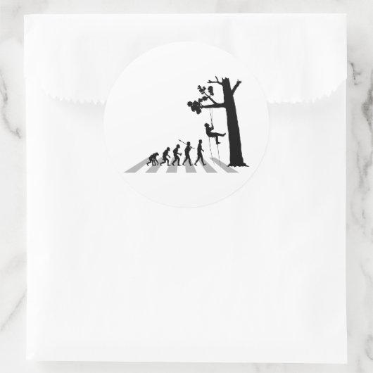Tree Climbing Runder Aufkleber (Tasche)