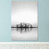 Tree Covered Island Leinwanddruck (Insitu (Holzboden))