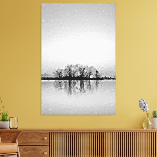 Tree Covered Island Leinwanddruck (Insitu (Wohnzimmer))