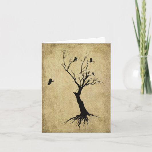 Tree Crows- Prim Lil' Note Cards Karte (Vorderseite)