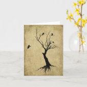 Tree Crows- Prim Lil' Note Cards Karte (Gelbe Blume)