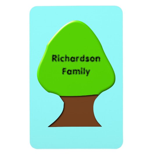 Tree Customizable Genealogy Premium Magnet (Vertikal)