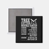 Tree Cutter Hourly Rate Funny Lumberjack Arborist  Magnet (Vorderseite/Rückseite)