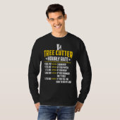 Tree Cutter Stundensatz Lieben Funny Lumberjacking T-Shirt (Vorne ganz)