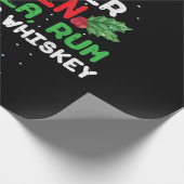 Tree Dasher Dancer Prancer Vixen Tequila Whiskey Geschenkpapier (Ecke)