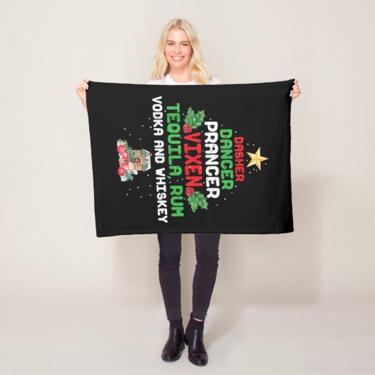 Tree Dasher Dancer Prancien Vixen Tequila Whiskey Fleecedecke (Beispiel)