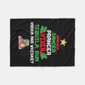 Tree Dasher Dancer Prancien Vixen Tequila Whiskey Fleecedecke (Vorderseite (Horizontal))