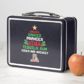 Tree Dasher Dancer Prancien Vixen Tequila Whiskey Metall Brotdose (Beispiel)