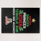 Tree Dasher Dancer Prancien Vixen Tequila Whiskey Puzzle (Horizontal)
