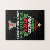 Tree Dasher Dancer Prancien Vixen Tequila Whiskey Puzzle (Horizontal)