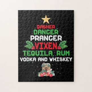 Tree Dasher Dancer Prancien Vixen Tequila Whiskey Puzzle