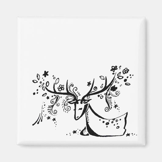 Tree Deer Magnet (Vorne)