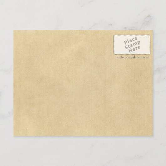 Tree der Gegensätze in Alchimie Postkarte (Rückseite)