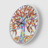 "Tree der Verzauberung" aus festem Glas, Version 2 Große Wanduhr (Winkel)