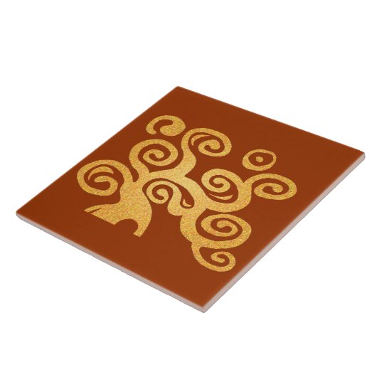 Tree des Lebens Goldversion Fliese (Seite)