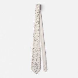 Tree diagram tie - cream and black krawatte