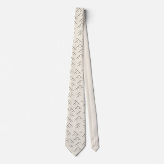 Tree diagram tie - cream and black krawatte