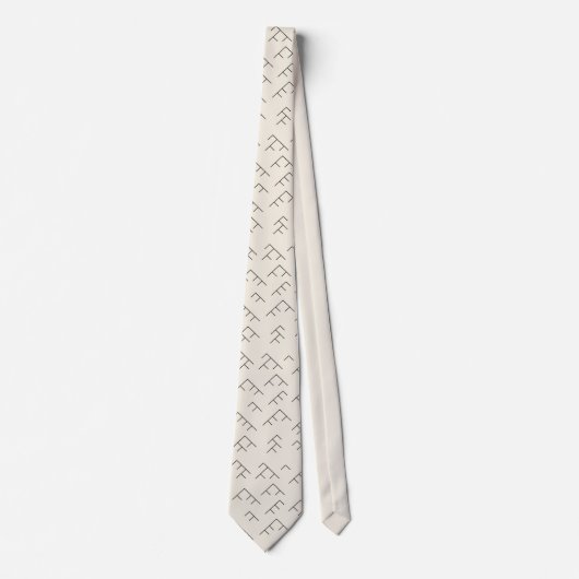 Tree diagram tie - cream and black krawatte (Vorderseite)