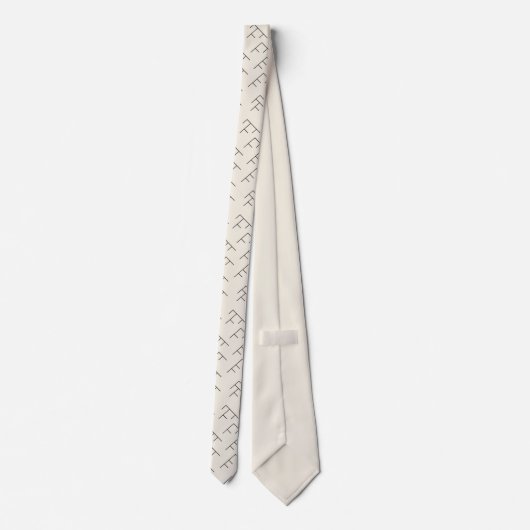 Tree diagram tie - cream and black krawatte (Rückseite)