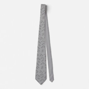 Tree diagram tie - grey and black krawatte