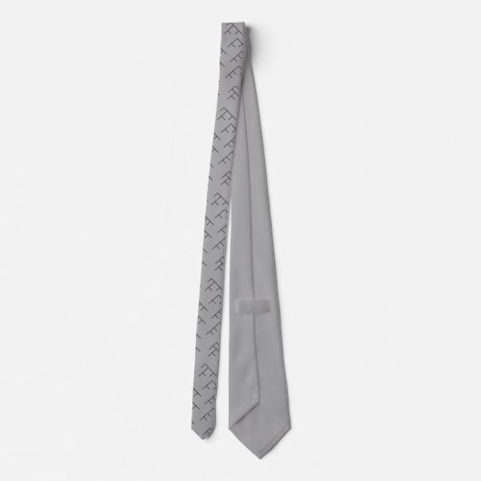 Tree diagram tie - grey and black krawatte (Rückseite)