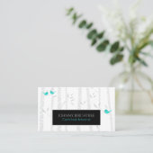 *~* Tree Doctor Birch Trees Arborist Blue Birds Visitenkarte (Stehend Vorderseite)
