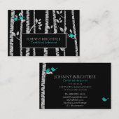 *~* Tree Doctor Birch Trees Blue Birds Arborist Visitenkarte (Vorne/Hinten)