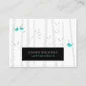 *~* Tree Doctor Blue Birds Arborist Birch Tree Visitenkarte (Vorderseite)