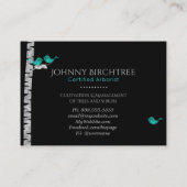 *~* Tree Doctor Blue Birds Arborist Birch Tree Visitenkarte (Rückseite)