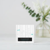 *~* Tree Doctor Blue Birds Birch Trees Arborist Quadratische Visitenkarte (Stehend Vorderseite)