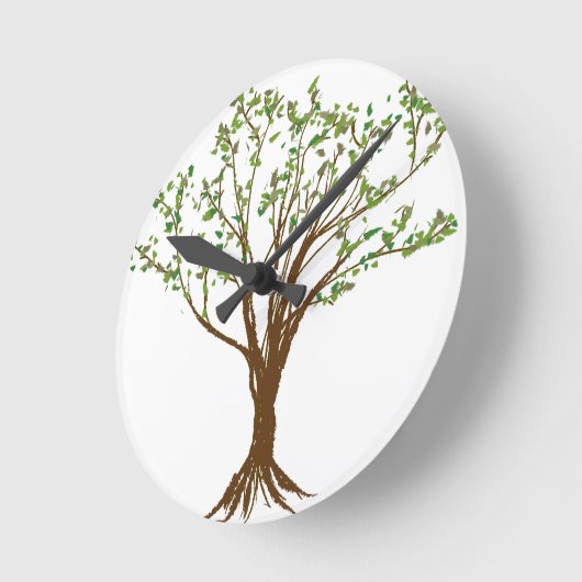 Tree Drawing Runde Wanduhr (Winkel)