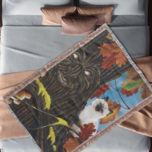 Tree Ent Cat Autumn Fantasy Decke