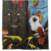 Tree Ent Cat Autumn Fantasy Duschvorhang (Vorderseite)