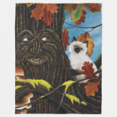 Tree Ent Cat Autumn Fantasy Fleecedecke (Vorderseite)