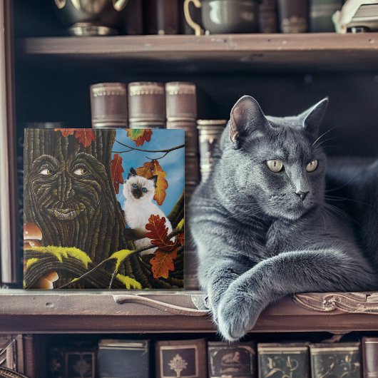 Tree Ent Cat Autumn Fantasy Fliese