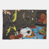 Tree Ent Cat Autumn Fantasy Geschirrtuch (Horizontal)