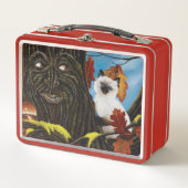 Tree Ent Cat Autumn Fantasy Metall Brotdose (Vorderseite)