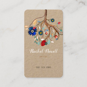 TREE FACEBOOK UND ETSY HANDMADE LOGO BUSINESS CARD VISITENKARTE