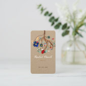 TREE FACEBOOK UND ETSY HANDMADE LOGO BUSINESS CARD VISITENKARTE (Stehend Vorderseite)