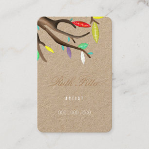 TREE FACEBOOK UND ETSY HANDMADE LOGO Business CARD Visitenkarte