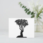 Tree Faces Optical Illusion Concept Postkarte (Stehend Vorderseite)