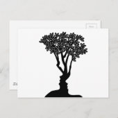 Tree Faces Optical Illusion Concept Postkarte (Vorne/Hinten)