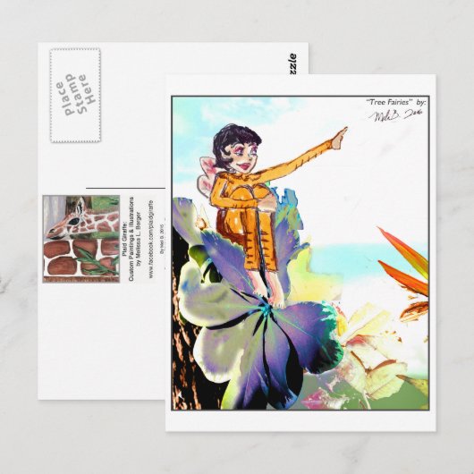 Tree Fairies 4 Postkarte (Vorne/Hinten)
