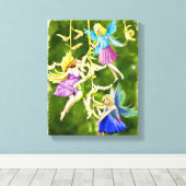 Tree Fairies on Weeping Willow Leinwanddruck (Insitu (Holzboden))