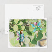 Tree Fairies unter Quaking Aspen Blätter Postkarte (Vorne/Hinten)