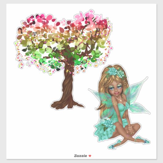 Tree Fairy Aufkleber (Blatt)